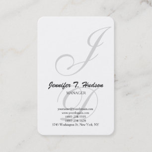 Extraordinary trendy classical script monogram business card