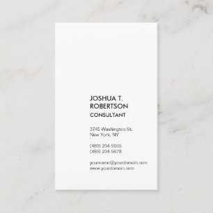 Extraordinary Vertical Black White Modern Stylish Business Card