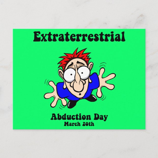 Extraterrestrial Abduction Day Postcard (Front)