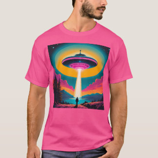 Extraterrestrial Encounter Ufo Hovering Over Lake T-Shirt