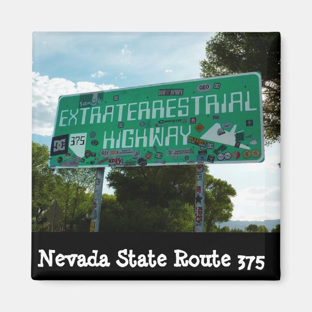 Extraterrestrial HIghway Sign Photo Magnet (Front)