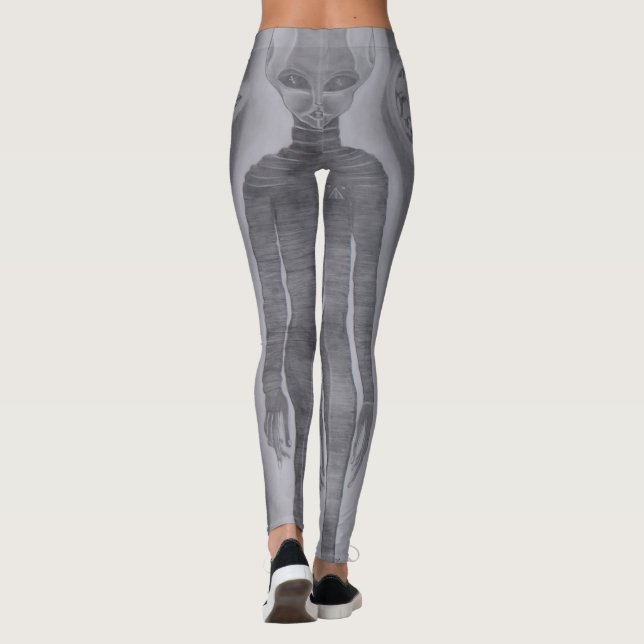 Extraterrestrial Skinny Bob Leggings (art by IsBe) (Back)
