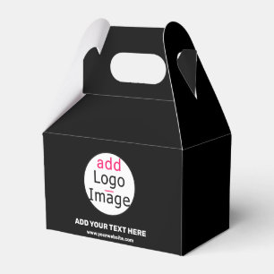 Extravagant Business Branding Customisable Black Favour Box
