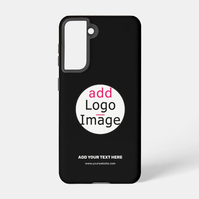 Extravagant Business Chic Customisable Logo Black  Samsung Galaxy S21 Case (Back)