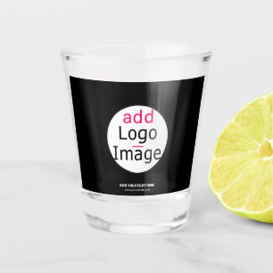 Extravagant Business Chic Customisable Logo Black Shot Glass