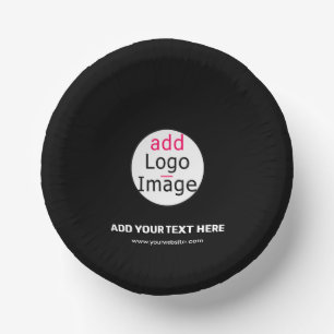 Extravagant Business Custom Brand Black Paper Plate