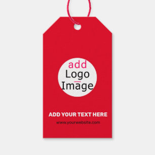 Extravagant Business Custom Brand Red Gift Tags