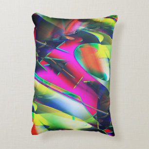 Extravagant colours of abstract and showy shapes decorative cushion