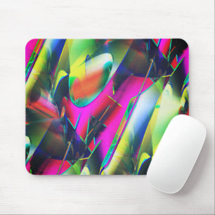 Extravagant colours of abstract and showy shapes   mouse pad