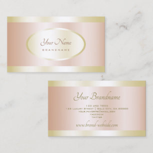 Extravagant Gold and Rose Gold Effect Professional Business Card
