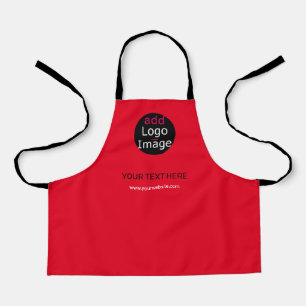 Extravagant Professional Minimal Custom Vivid Red Apron