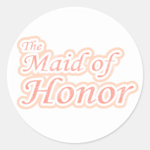 Extravaganza Maid of Honour Classic Round Sticker