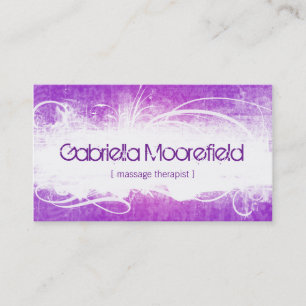 Extreame Grunge Massage Therapy Business Cards