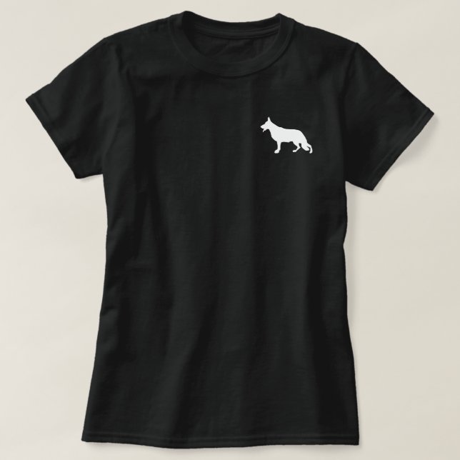 Extrem minimal 2 German Shepherd Dog illustrations T-Shirt (Design Front)