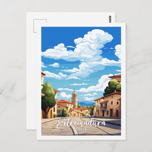 Extremadura Spain vintage travel  Postcard (Front/Back)