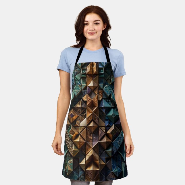 Extreme 3D Vertical Mosaic Apron (Worn)