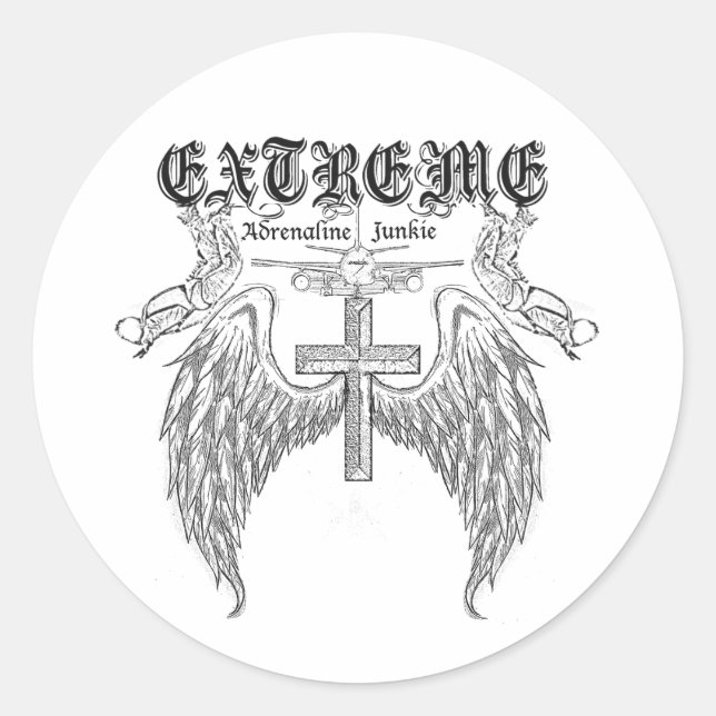 EXTREME CLASSIC ROUND STICKER (Front)