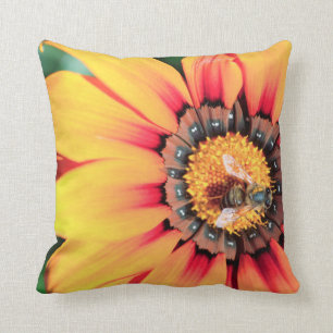 Extreme Close-Up Of A Bee Collecting Pollen Cushion