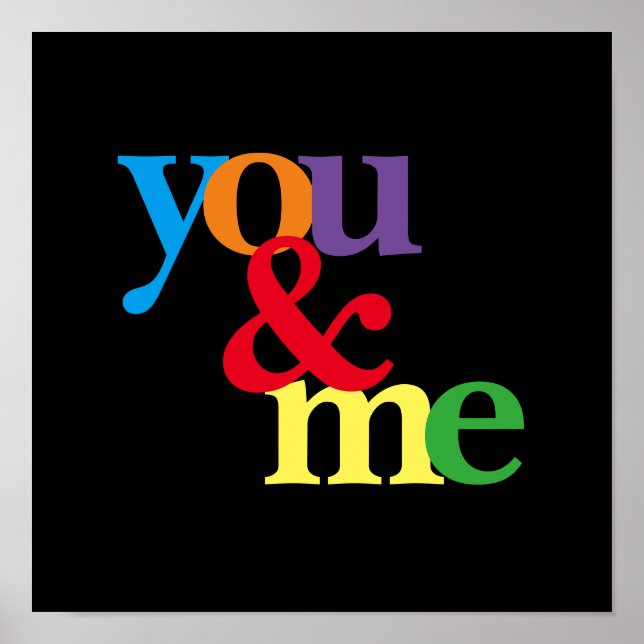 extreme colour bold colourful poster you and me (Front)
