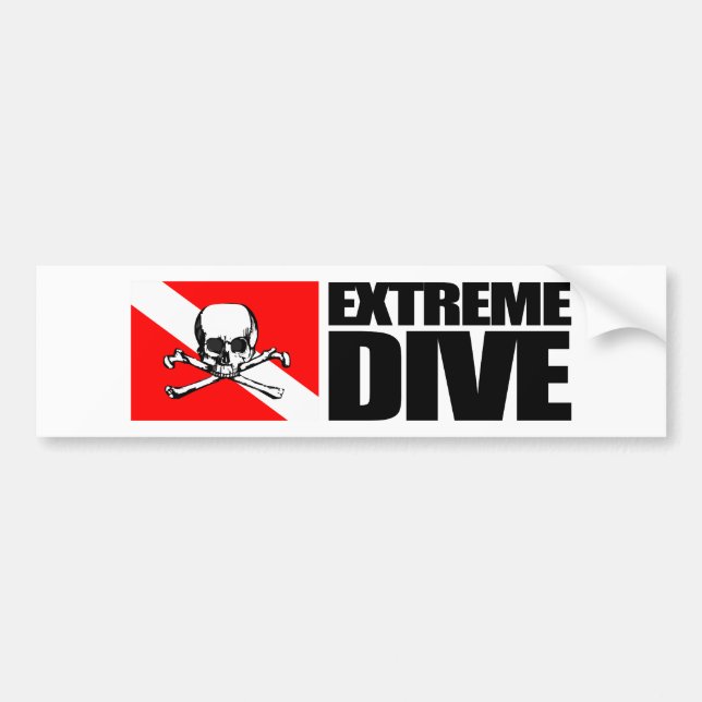 Extreme Dive (Skull) Bumpersticker Bumper Sticker (Front)