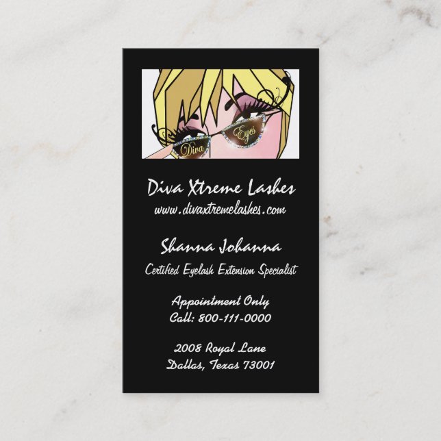 Extreme Eyelashes Business Cards (Front)