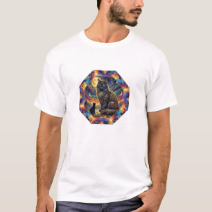 Extreme Fantasy Image of 2 Cats In Sci Fi Setting T-Shirt