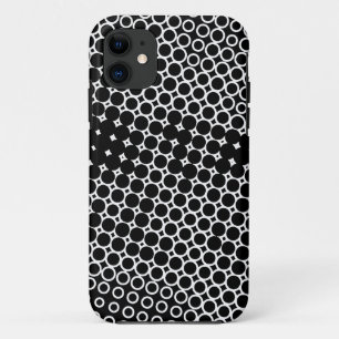 Extreme Half Tone - Black on White iPhone Case