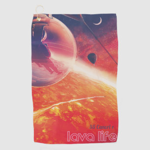 Extreme Hot Air Balloon on Volcanic Hellscape Golf Towel