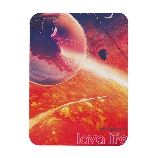 Extreme Hot Air Balloon on Volcanic Hellscape Magnet (Vertical)