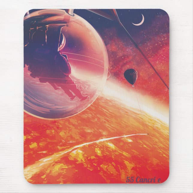 Extreme Hot Air Balloon on Volcanic Hellscape Mouse Pad (Front)