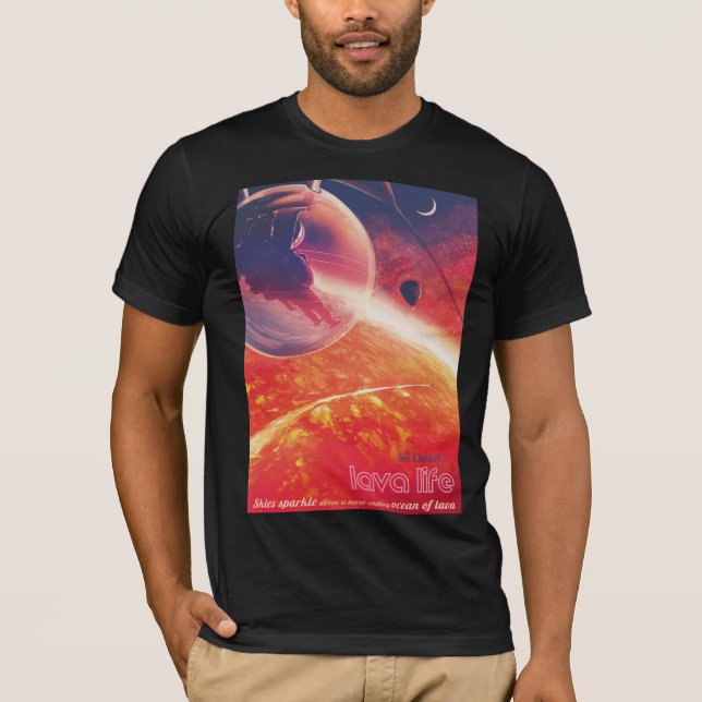 Extreme Hot Air Balloon on Volcanic Hellscape T-Shirt (Front)