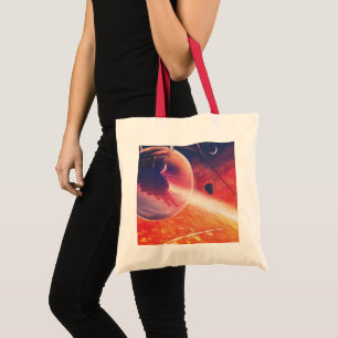 Extreme Hot Air Balloon on Volcanic Hellscape Tote Bag