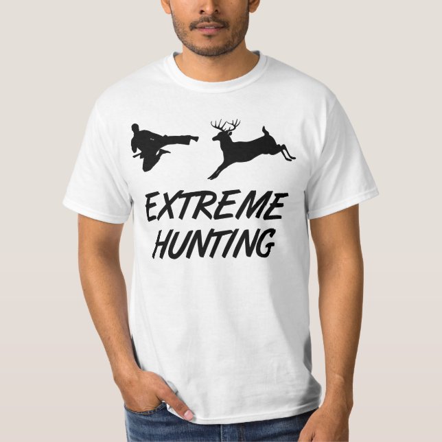 Extreme Hunting Karate Kick Deer T-Shirt (Front)