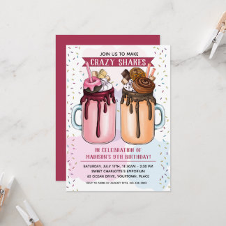 Extreme Milkshakes Birthday Party Invitation