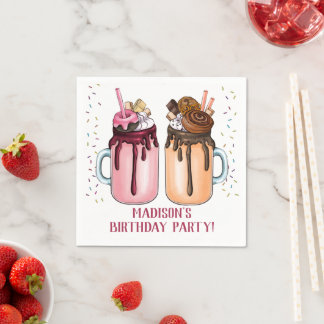 Extreme Milkshakes Birthday Party Napkin