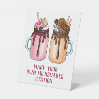 Extreme Milkshakes Party Pedestal Sign