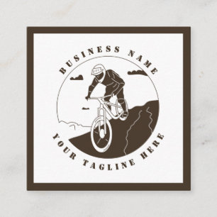 Extreme Mountain Biking Cycling Cyclist Sport Shop Square Business Card