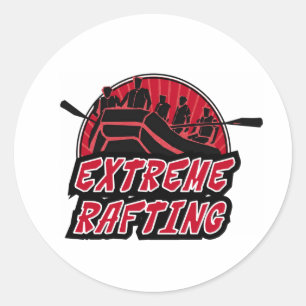 Extreme Rafting Classic Round Sticker