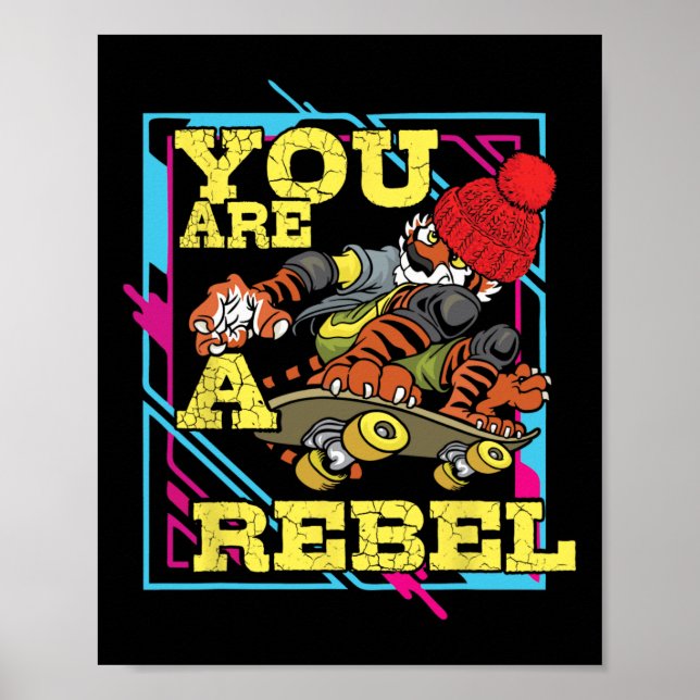 Extreme Rebel Motivation Skateboarding Lance Train Poster (Front)