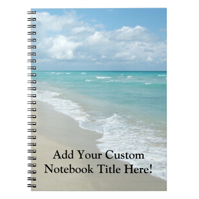 Extreme Relaxation Beach View White Sand Notebook (Front)
