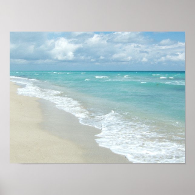 Extreme Relaxation Beach View White Sand Poster (Front)