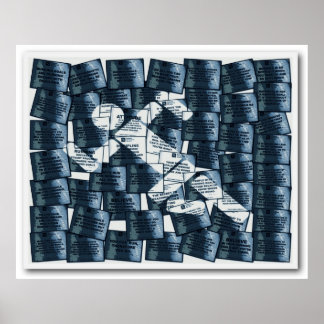 Extreme Running Motivation Posterised in Blue Poster