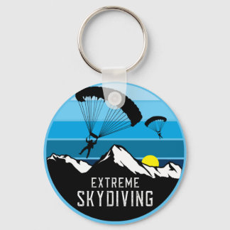 Extreme Skydiving Parachute Sports Key Ring