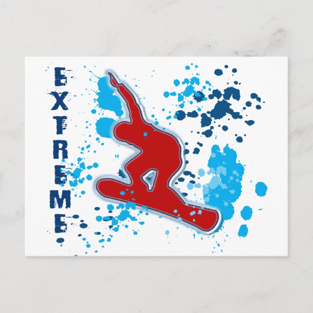 EXTREME SNOWBOARDING POSTCARD (Front)