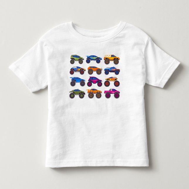 Extreme Sport Heavy Monster Trucks Toddler T-Shirt (Front)