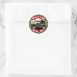 Extreme sports classic round sticker
