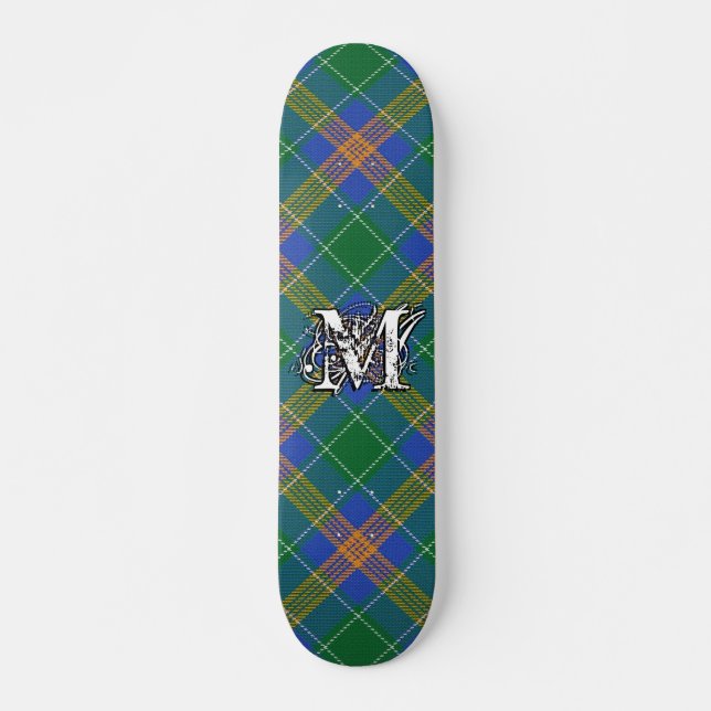 Extreme Tartan Irish Clan MacAuliffe McAuliffe Skateboard (Front)