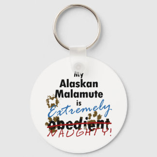 Extremely Naughty Alaskan Malamute Key Ring
