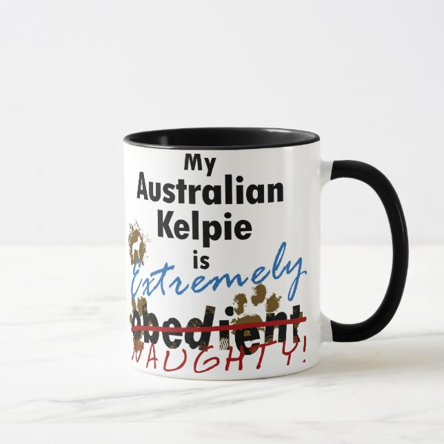 Extremely Naughty Australian Kelpie Mug (Right)