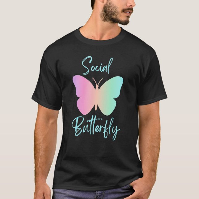 Extrovert Friendly Social Butterfly Insect Tees So (Front)